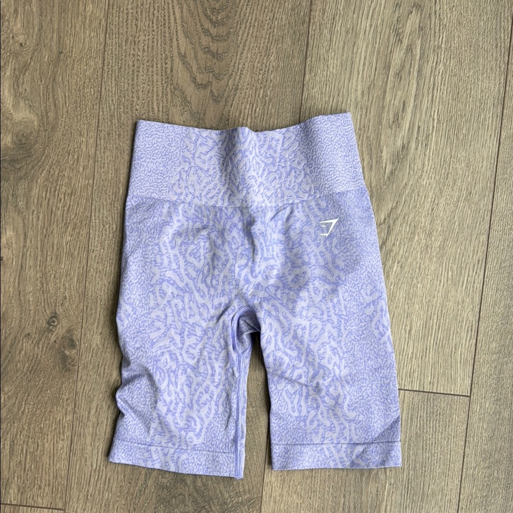 Purple Patterned Biker Shorts